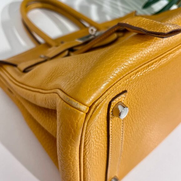 Hermes Birkin 30 Jaune D'or Clemence - Picture 8 of 16